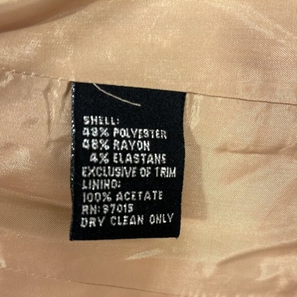 A.B.S by Allen Schwartz: 4 pockets, Fringe pockets & cuffs, lined jacket size 10 - Picture 9 of 10